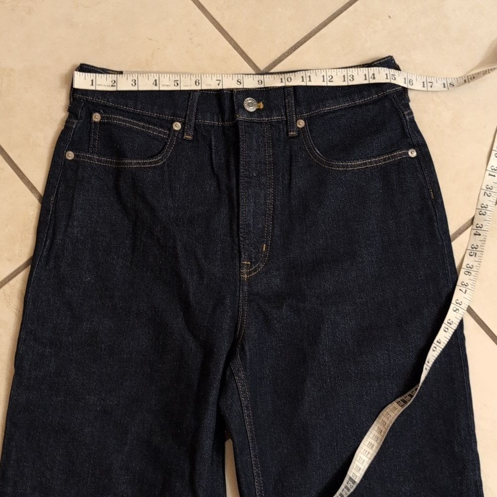 NWT Everlane The Way-high Jean Pure Blue Dark Organic Denim Straight Leg 30 - Picture 9 of 14